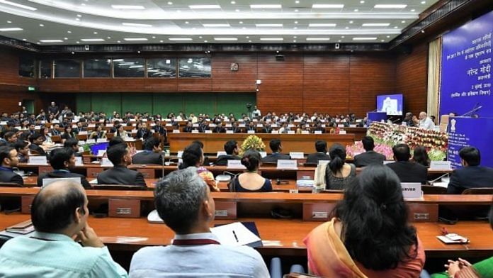 Representational image of IAS officers being addressed by PM Narendra Modi | Photo: narendramodi.in